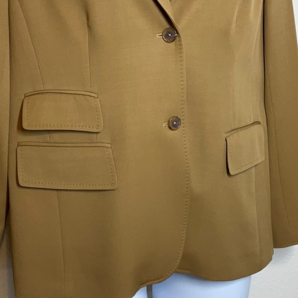 Lands’ End Wool Blazer Jacket Tan Size 16 - Picture 2 of 15